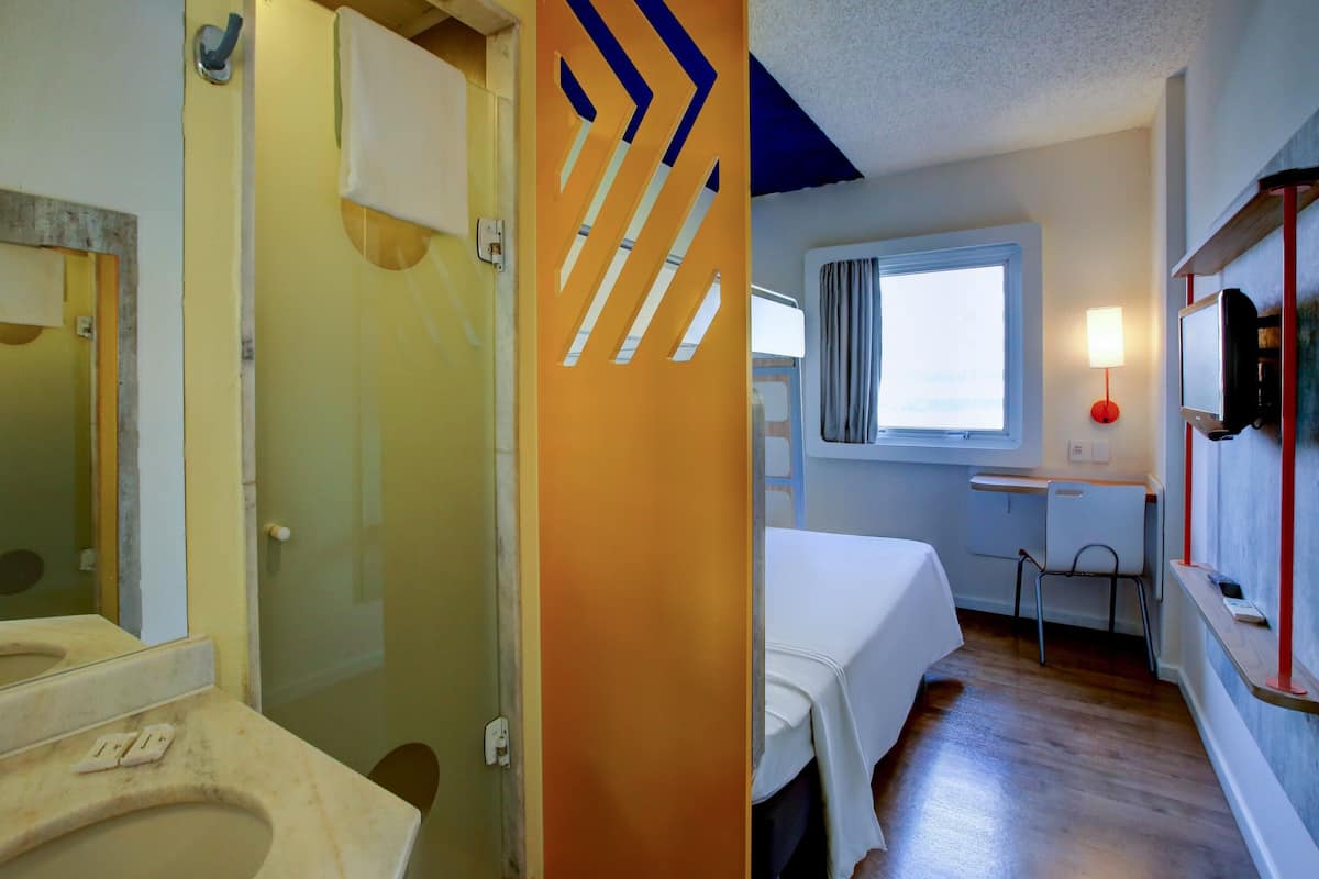 Desk, blackout curtains, iron/ironing board, free WiFi