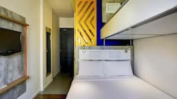 Desk, blackout curtains, iron/ironing board, free WiFi