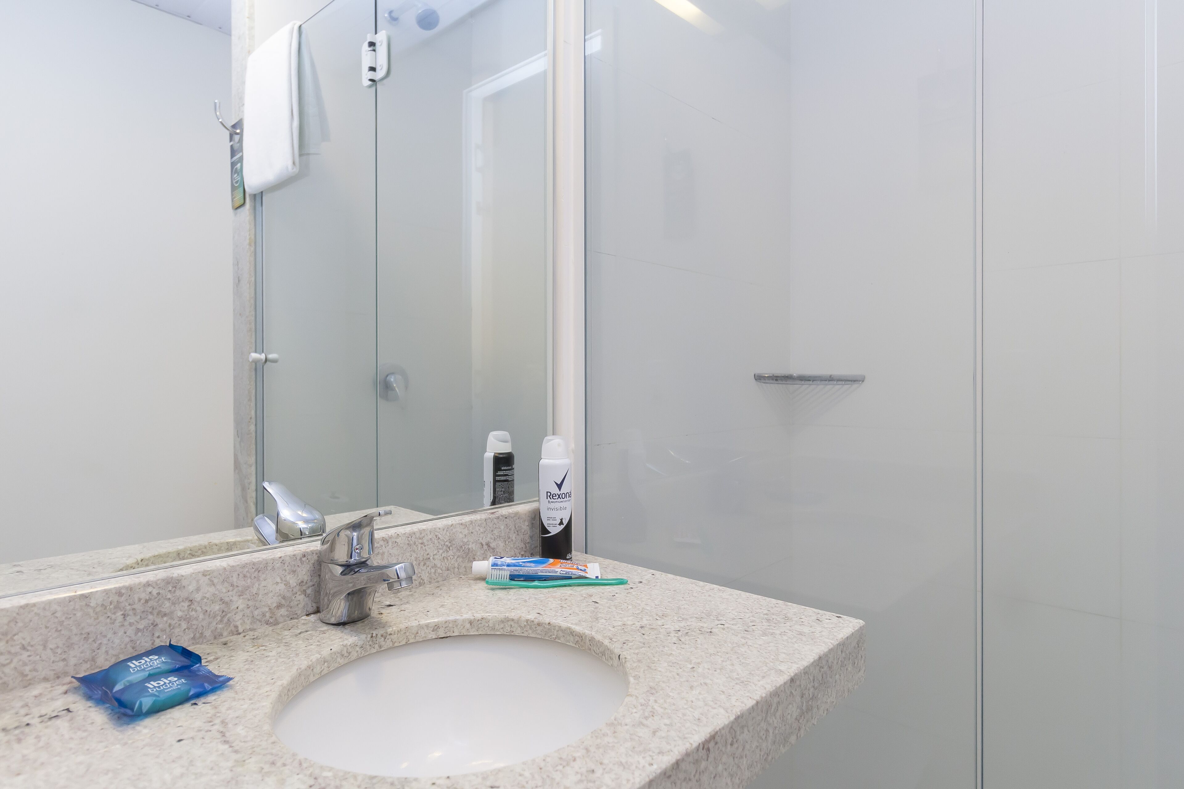 shower, eco-friendly toiletries, towels