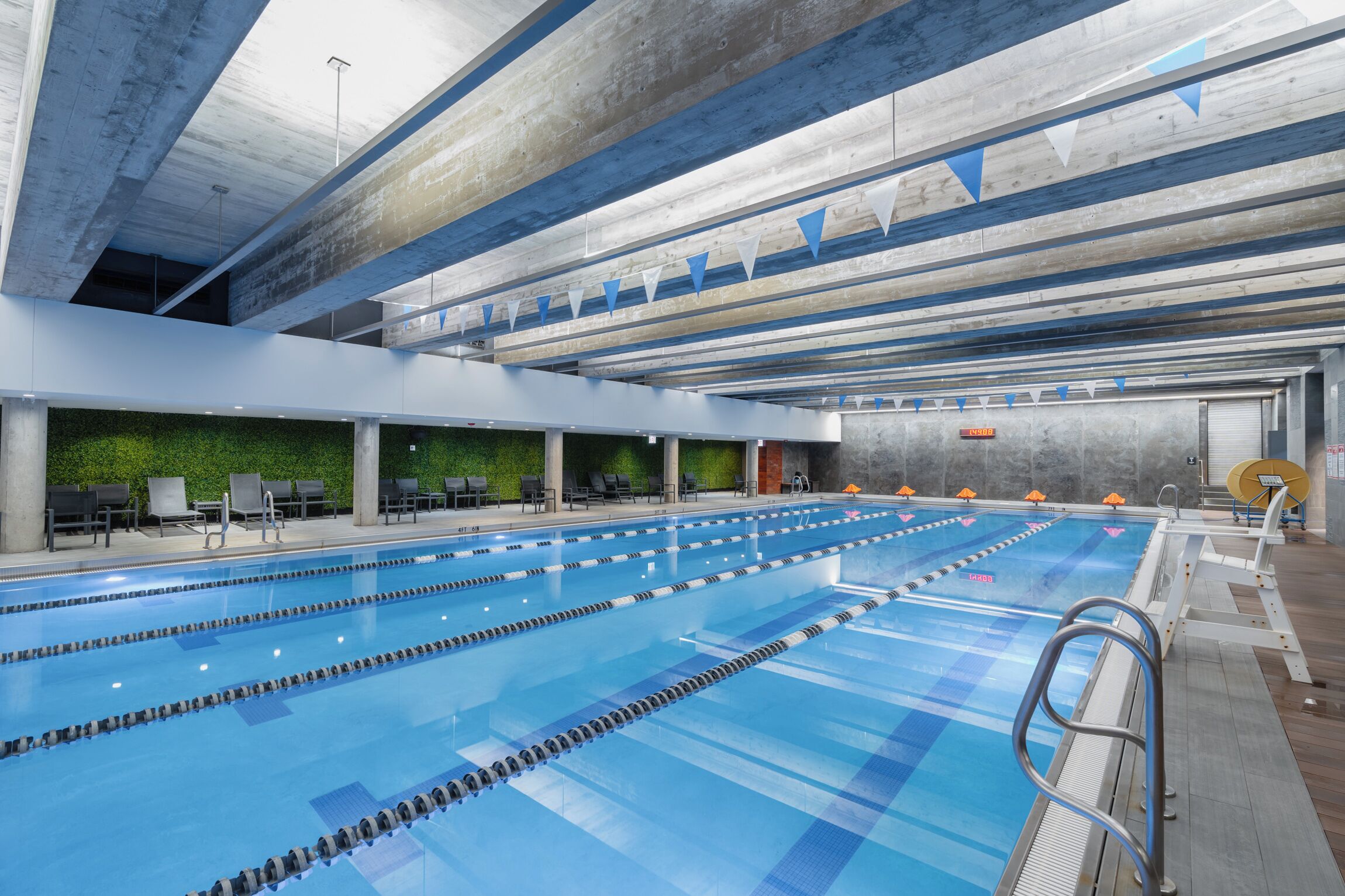 Indoor pool, seasonal outdoor pool, open 7 AM to 9:00 PM, pool umbrellas