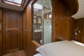 Yacht Cabin Twin | Premium bedding, in-room safe, soundproofing, iron/ironing board