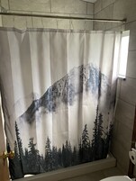 Deluxe Queen Room | Bathroom | Shower, hair dryer, towels, soap