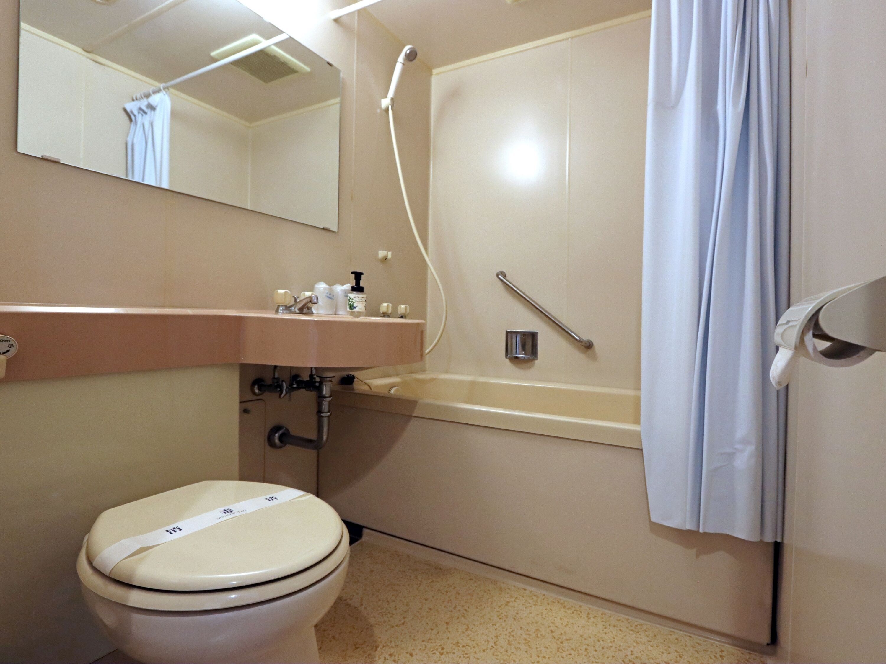 deluxe twin room | bathroom | combined shower/bathtub, free toiletries, hair dryer, slippers