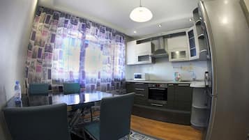 Apartment, 1 Bedroom (Rozibakieva 289/2, 80-11036) | Private kitchen | Fridge, microwave, oven, stovetop