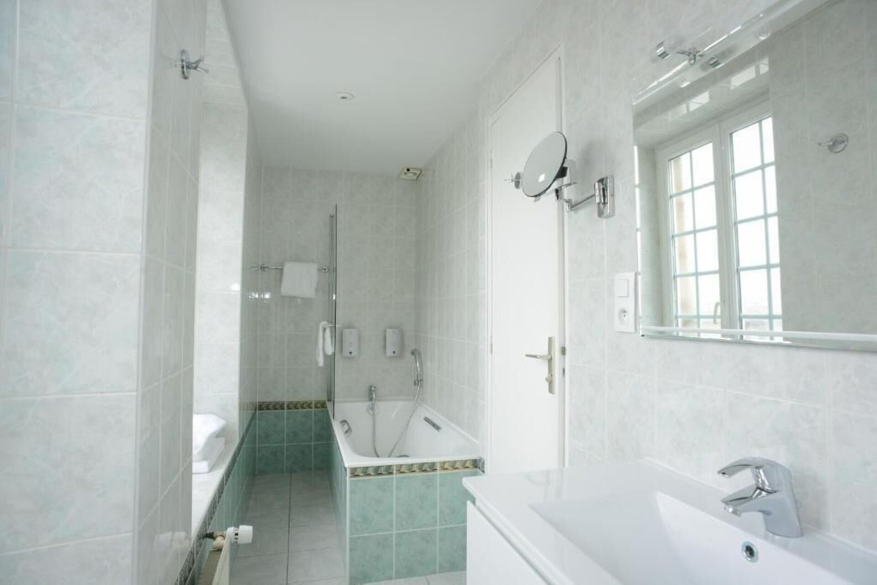 free toiletries, hair dryer, towels