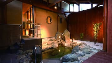 Deluxe Cottage (Type A - 111), Hot Stone Bath, Open-air Bath, Cypress Bath | Bathroom