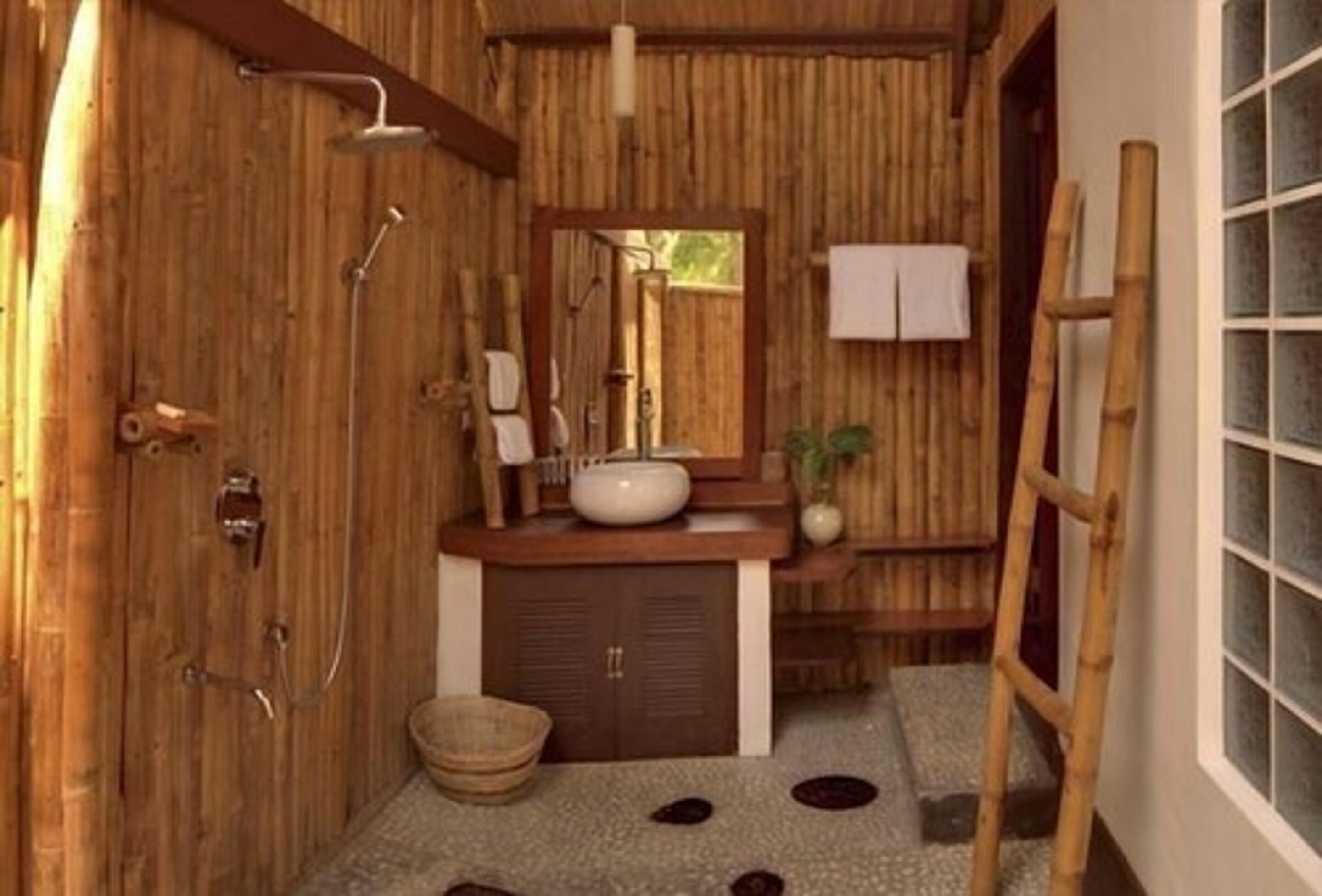 Ducha, artículos de higiene personal gratuitos y secador de pelo