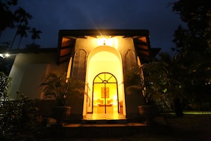 Front of property – evening/night