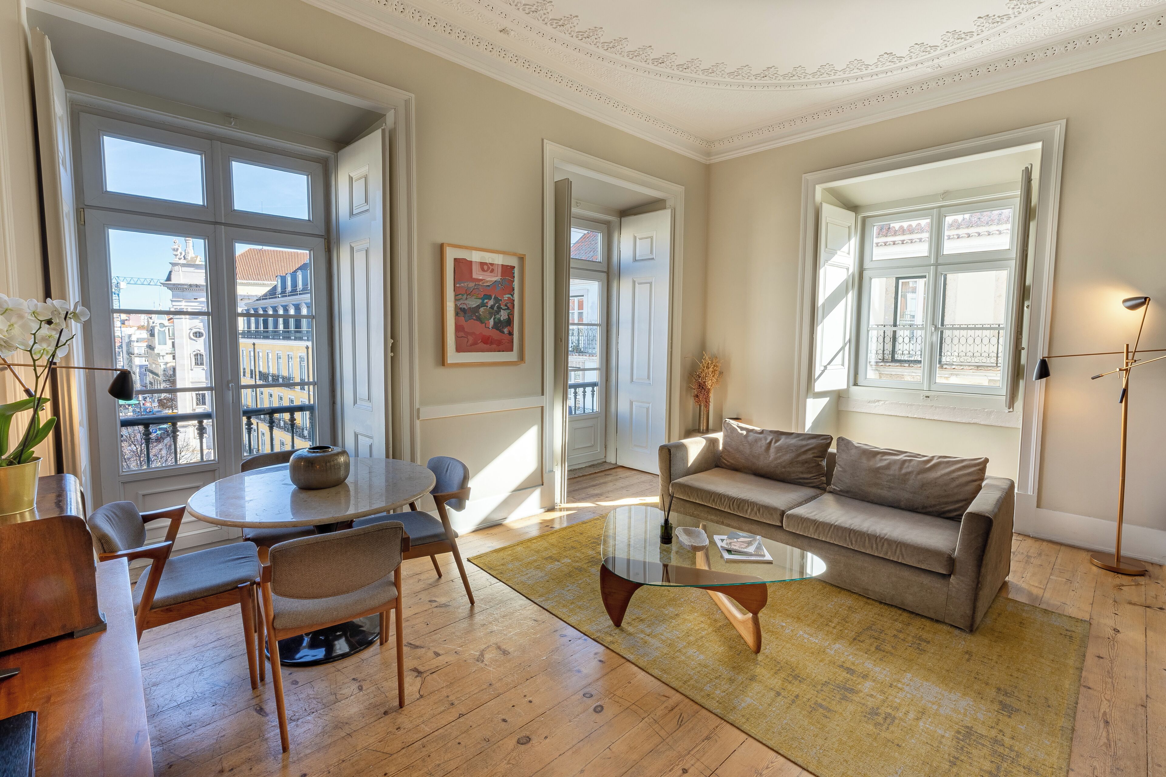 deluxe 2 bedroom apartment with square view | living area | flat-screen tv, mp3 dock