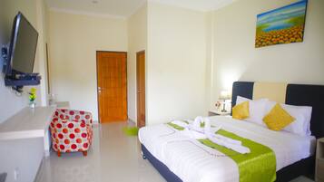 Kamar Superior Double | 1 kamar tidur, meja kerja, dan seprai linen