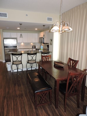Family Apartment, 3 Bedrooms, Beach View, Beachfront | In-room dining - Grand Panama by Counts-Oakes (Panama City Beach)