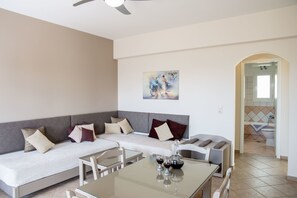 Apartment, 1 Bedroom | Living room | Flat-screen TV - Dina Apartments (Kefalonia)