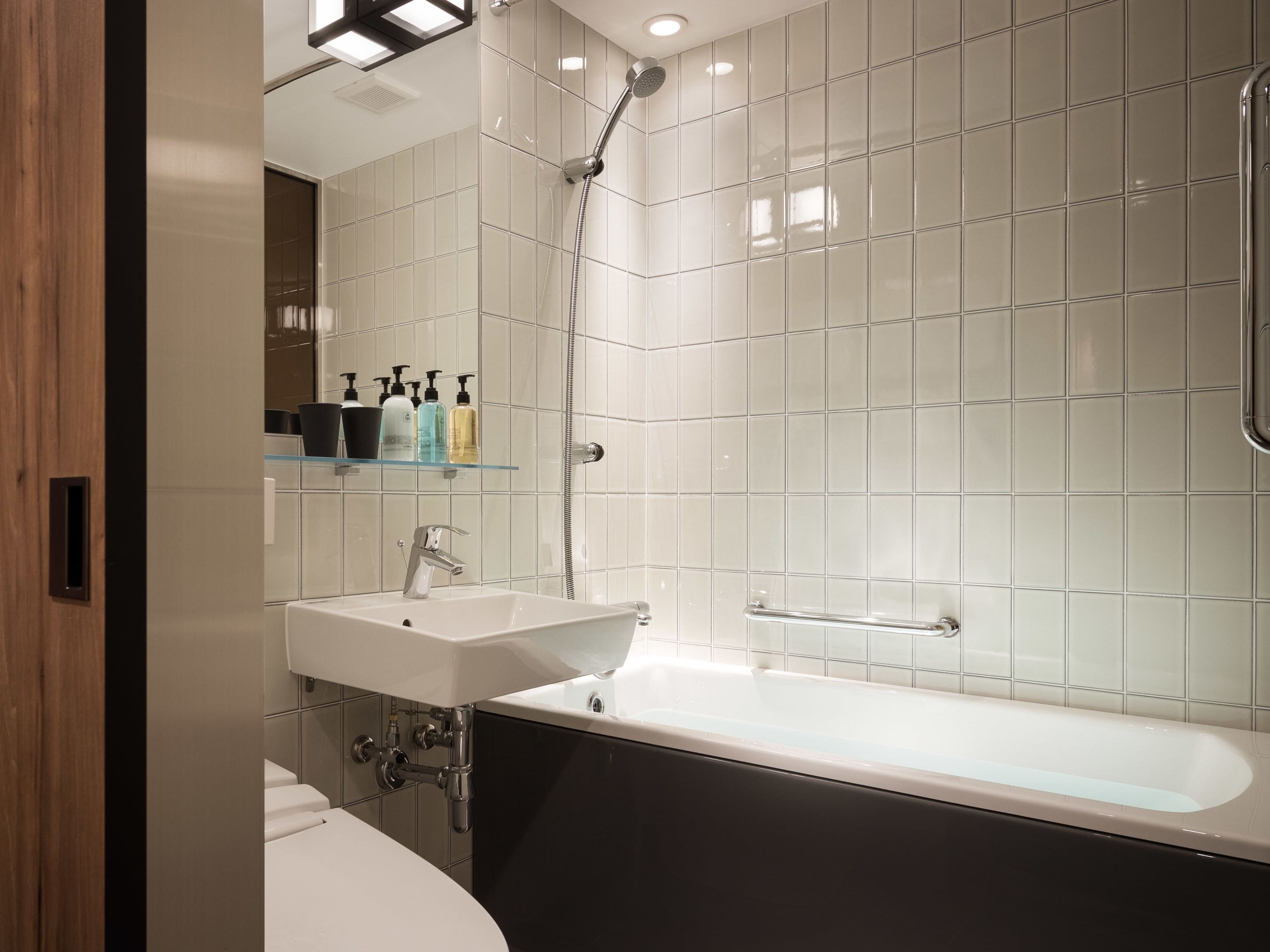 free toiletries, hair dryer, slippers, electronic bidet