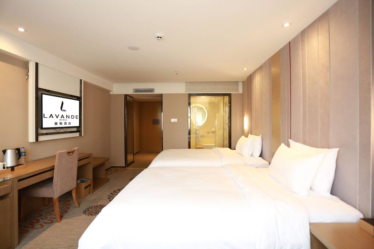 Habitación Deluxe con 2 camas individuales | Minibar, escritorio, cortinas opacas y tabla de planchar con plancha