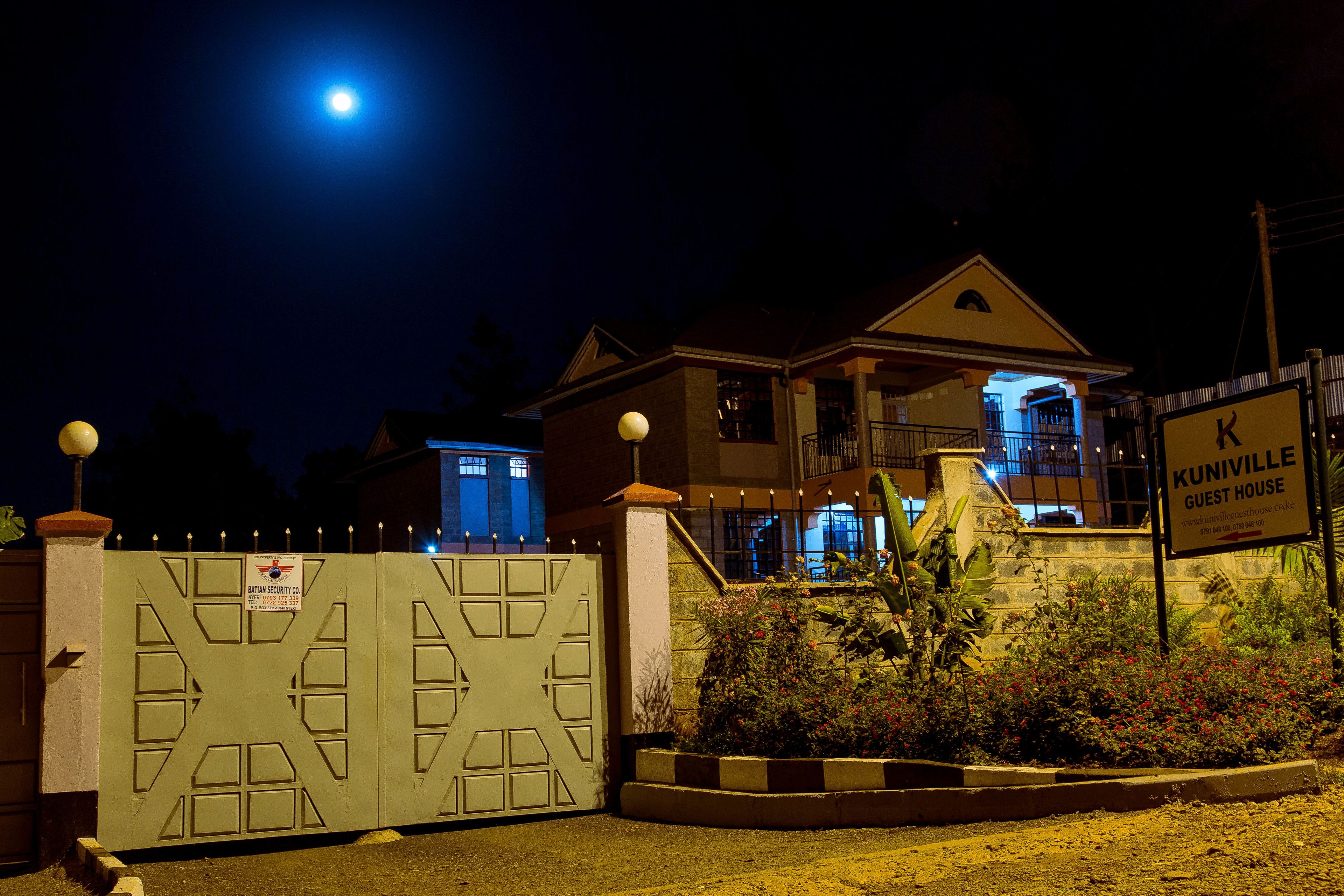 Front of property – evening/night