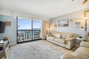 Condo, 1 Bedroom, Ocean View (806) | Living area | TV - SunDestin Beach Resort by Panhandle Getaways (Destin)