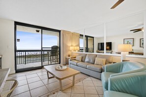 Condo, 1 Bedroom, Ocean View (202) | Living area | TV - SunDestin Beach Resort by Panhandle Getaways (Destin)