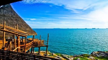 Vue depuis lâhĂ©bergement