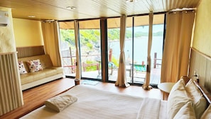 Deluxe Ocean View Cottage | 1 bedroom, blackout drapes, free WiFi, bed sheets - Paree Hut Resort Koh Sichang (Ko Sichang)