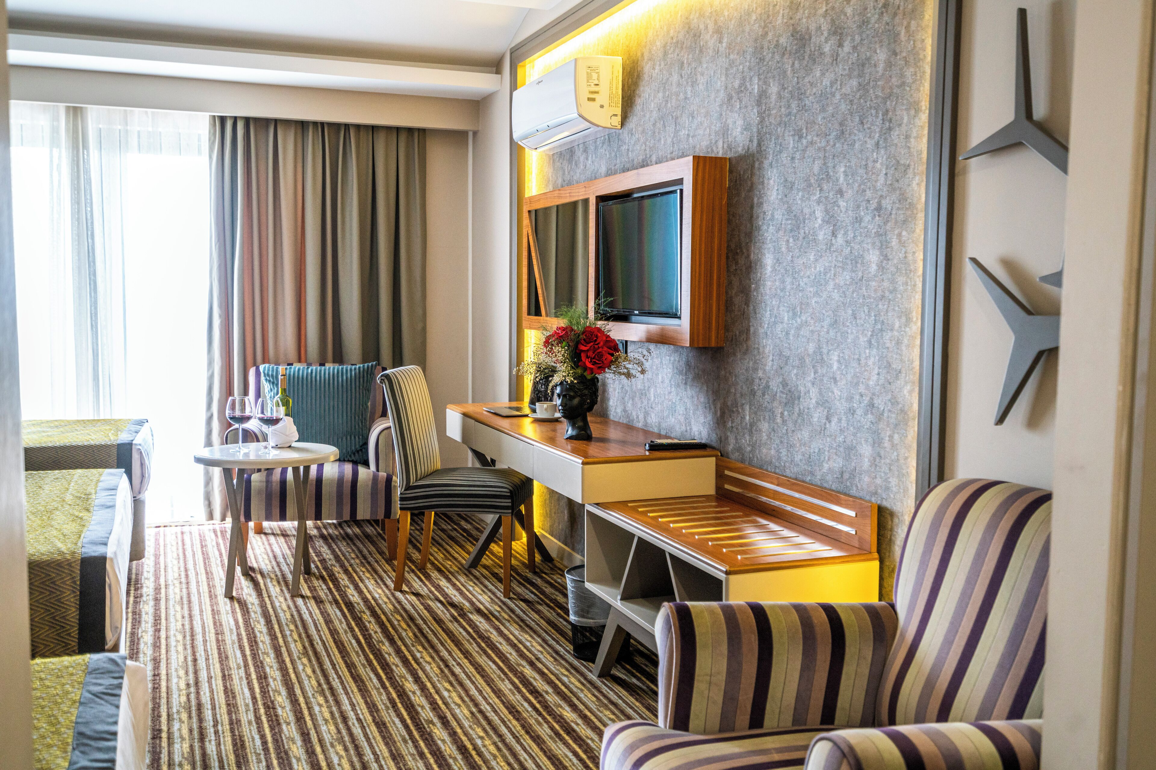 deluxe room | premium bedding, desk, soundproofing, free wifi