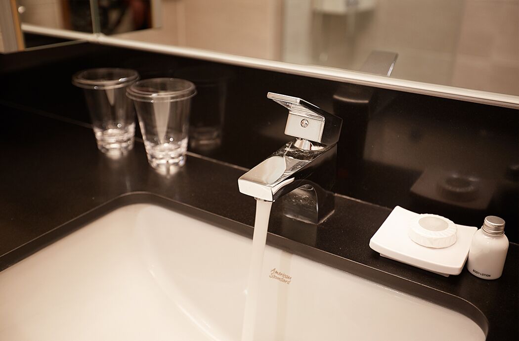 free toiletries, hair dryer, bathrobes, slippers