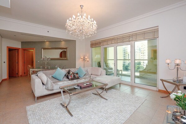 Apartment, 2 Bedrooms | Living room | TV - Kennedy Towers - Al Msalli (Dubai)