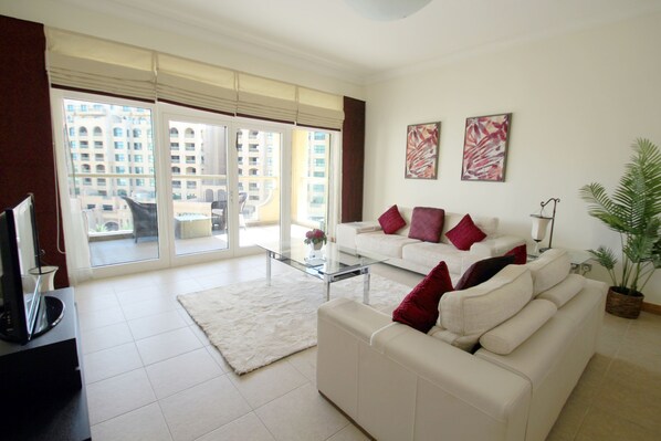 Apartment, 2 Bedrooms | Living area | TV - Kennedy Towers - Al Sarood (Dubai)