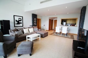 Apartment, 1 Bedroom | Living area | TV