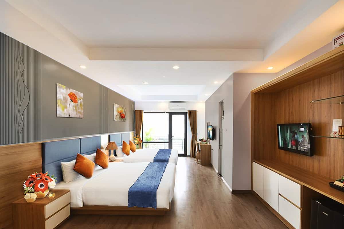 Familie studio suite | 1 slaapkamer, een minibar, een kluis op de kamer, een bureau