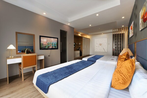 Suite studio familiale | 1 chambre, minibar, coffre-fort, bureau
