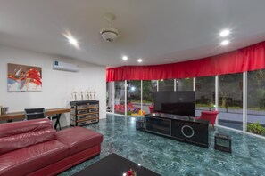 Family Villa, Multiple Bedrooms, Private Pool, Mountainside | Living area | TV, ping pong, offices - Villa Nap Dau 10 Bedrooms (Chalong)