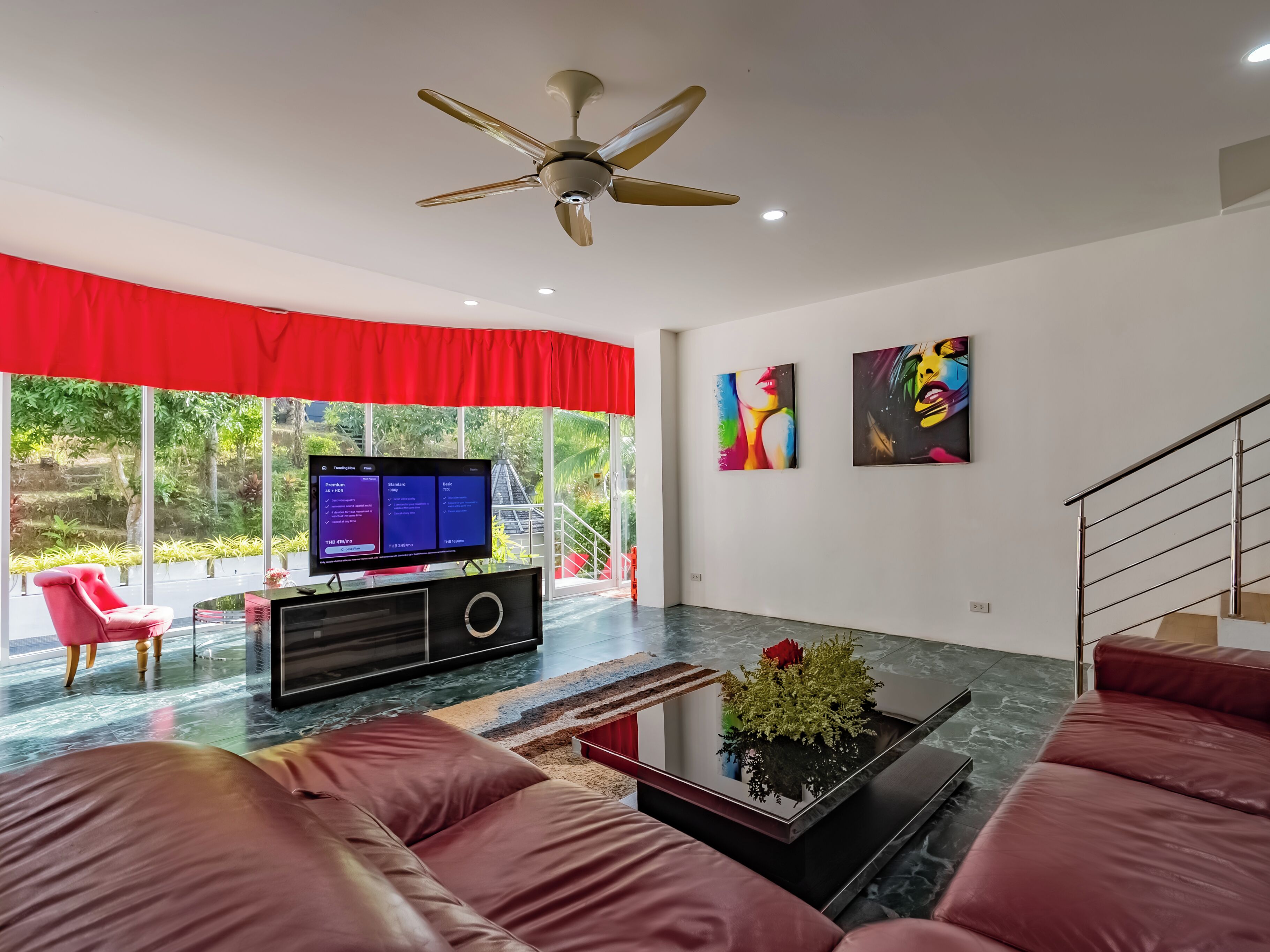 Family Villa, Multiple Bedrooms, Private Pool, Mountainside | Living area | TV, table tennis, offices