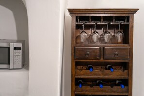 Classic Suite, Sea View (Cave) | Private kitchen | Fridge - Enalion Suites (Santorini)