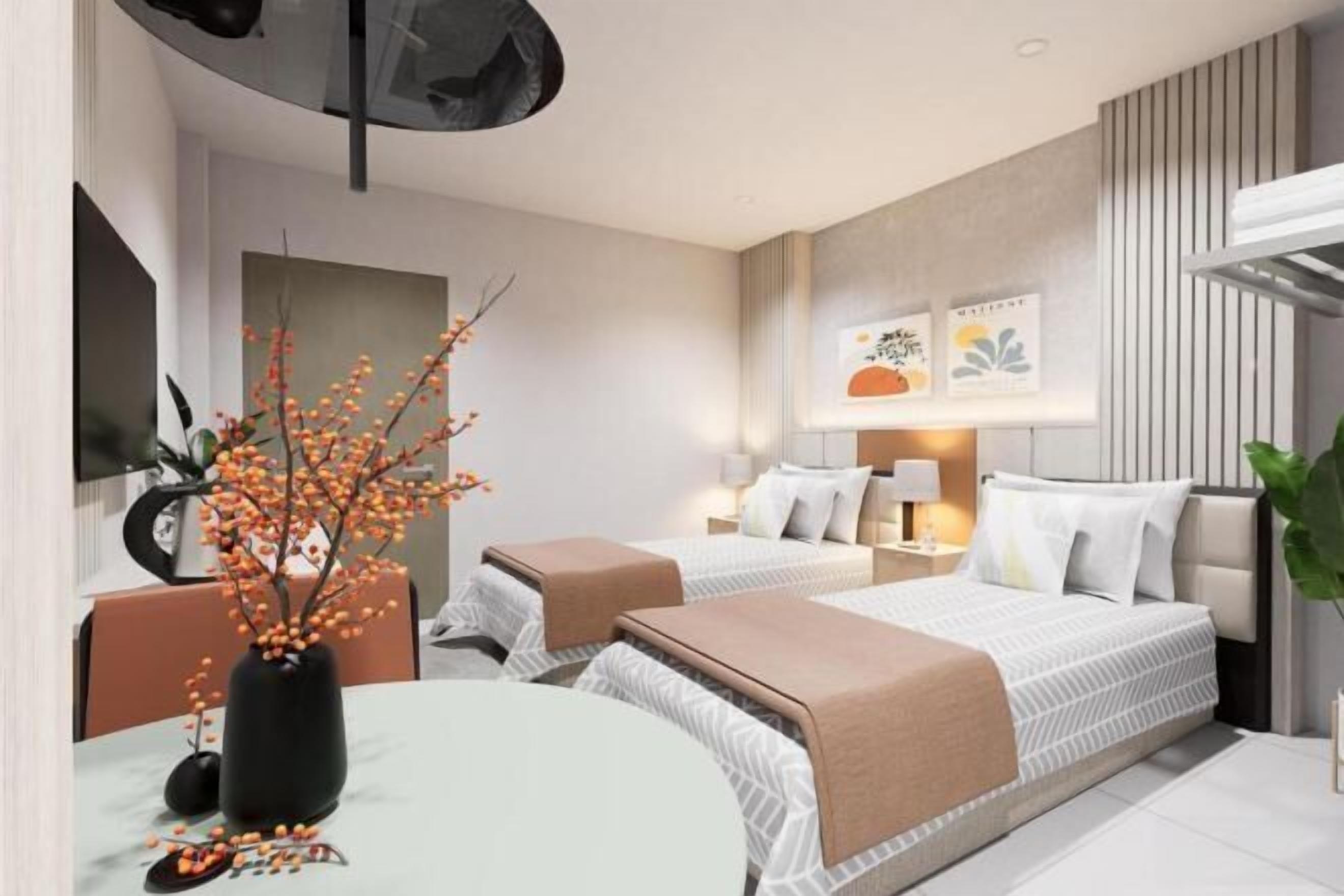 Desk, free WiFi, bed sheets