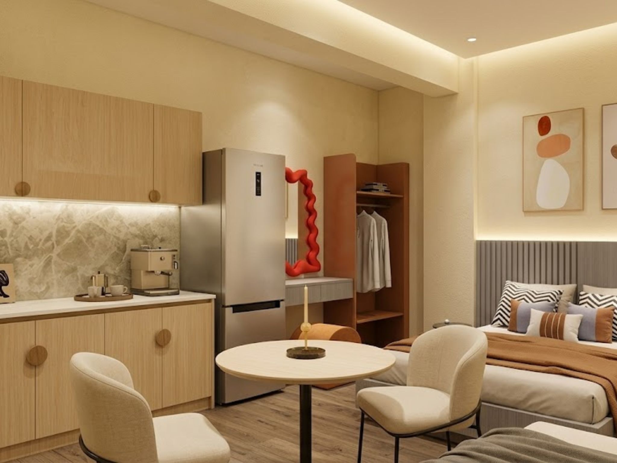 Studio | Een bureau, gratis wifi, beddengoed