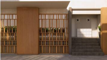 Fassade der Unterkunft