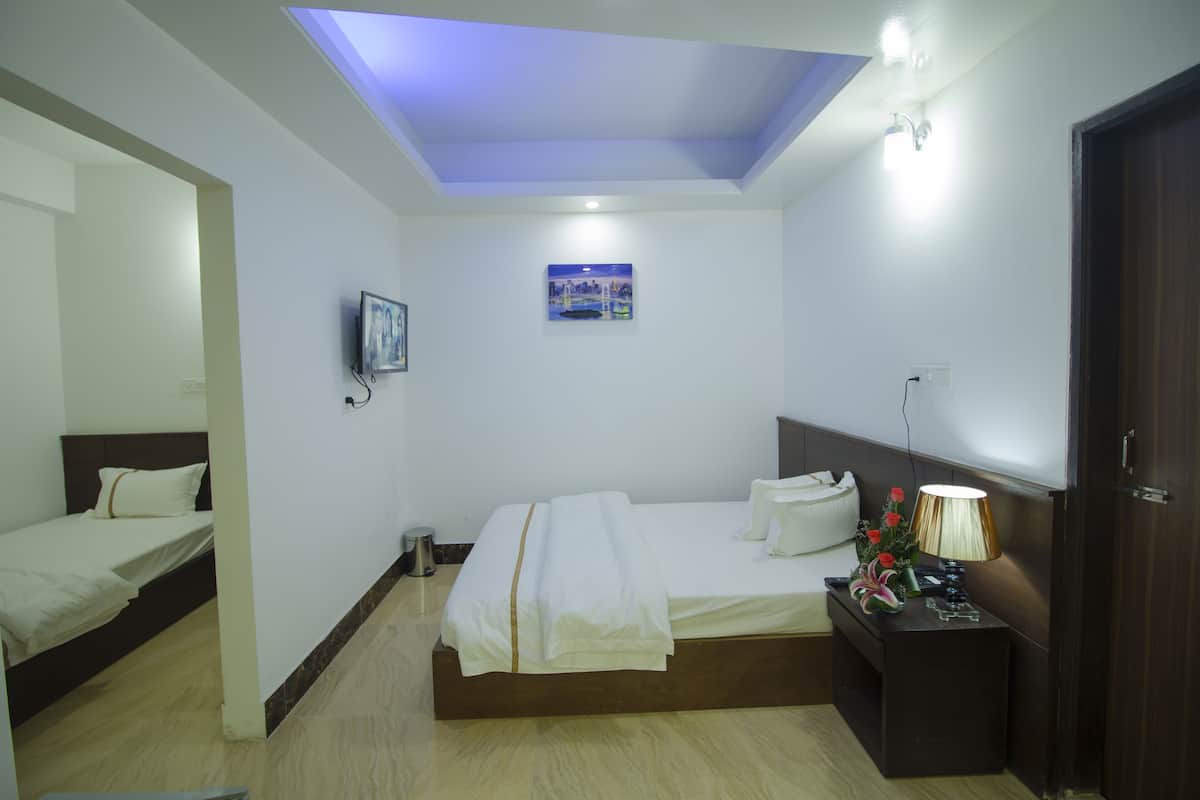 1 quarto, frigobar, cofres nos quartos, individualmente mobiliados