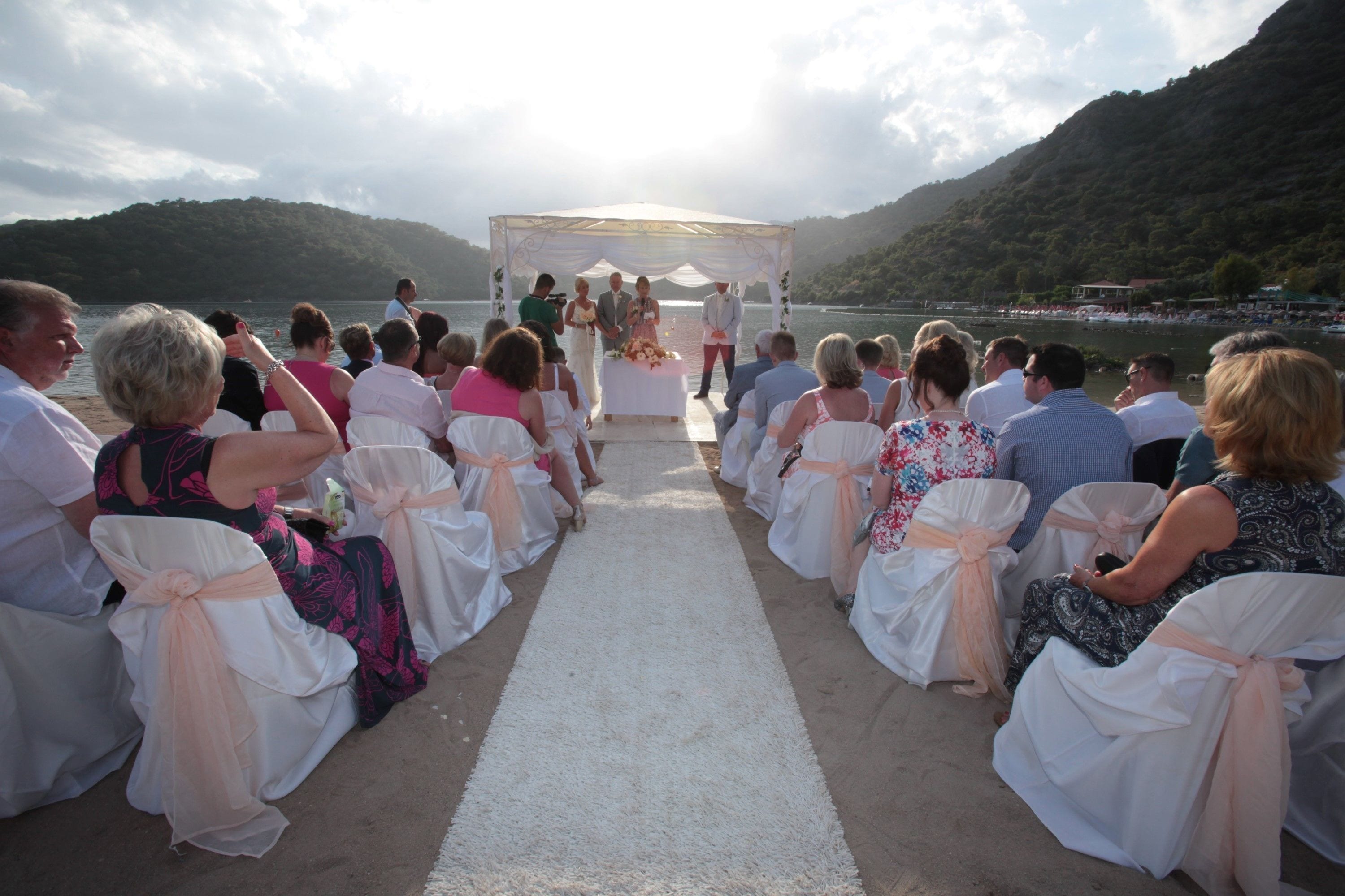 outdoor wedding area