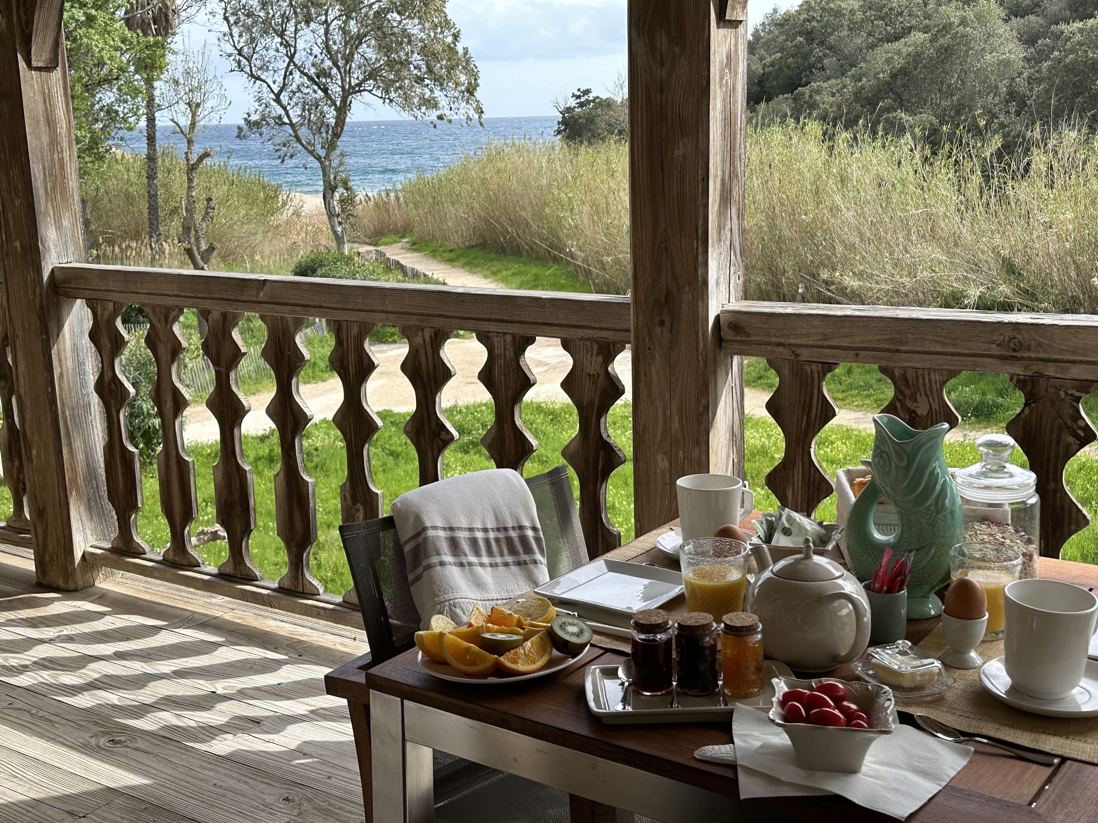 Deluxe double room with terrace and sea view | Egyptian cotton sheets, premium bedding, Select Comfort beds