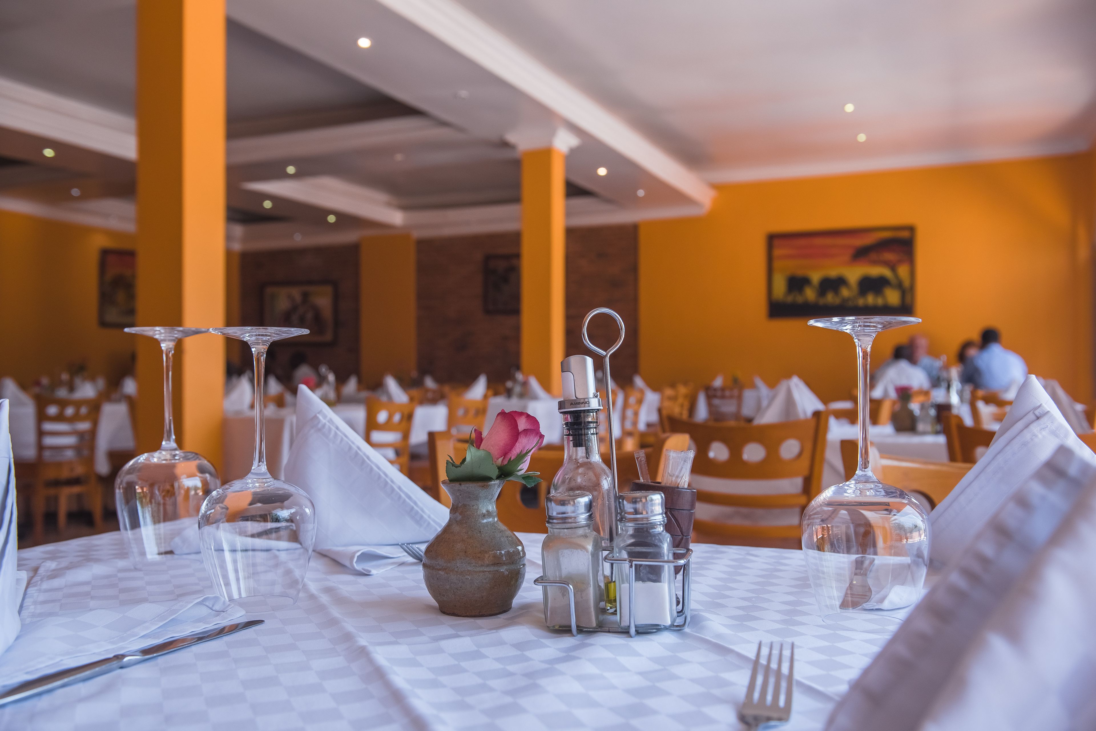 lunch and dinner served, local and international cuisine