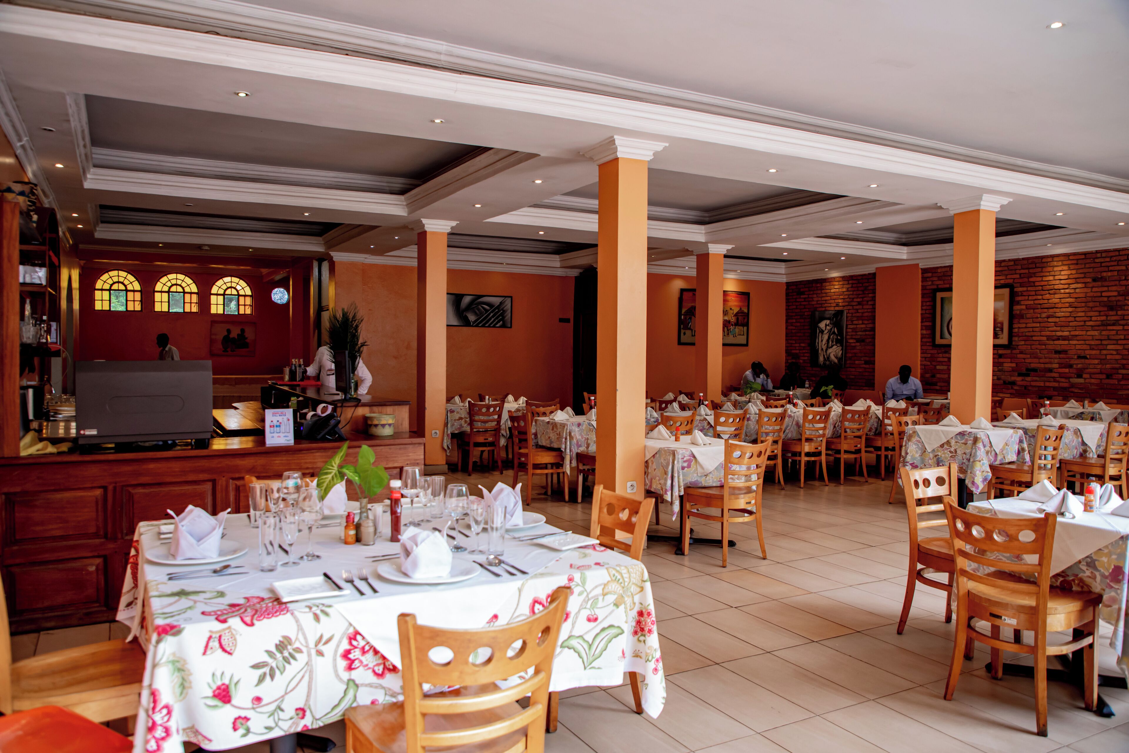 lunch and dinner served, local and international cuisine