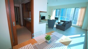 Apartment, 1 Bedroom | Living area | TV - Kennedy Towers - Attessa (Dubai)