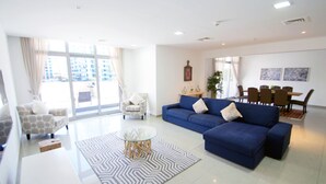 Apartment, 3 Bedrooms | Living area | TV