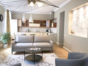 Superior 2 Bedrooms Apartment Traku St.18 | Living area - Vilnius Apartments & Suites Old Town (Vilnius)