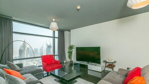 Apartment, 1 Bedroom | Living room - Kennedy Towers - Index Tower (Dubai)