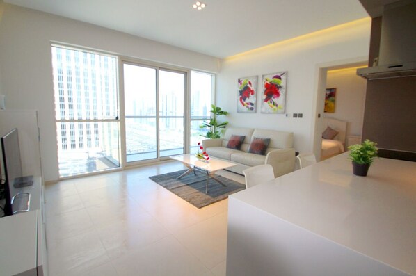 Living area - Kennedy Towers - West Avenue (Dubai)