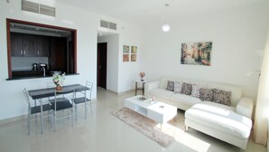Apartment, 1 Bedroom | Living area - Kennedy Towers - 29 Boulevard (Dubai)