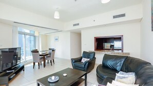 Apartment, 1 Bedroom | Living area - Kennedy Towers - Burj Views (Dubai)