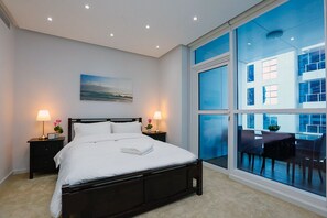 Apartment, 3 Bedrooms, Pool Access | 3 bedrooms, in-room safe, blackout curtains, iron/ironing board