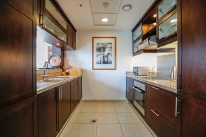 Apartment, 1 Schlafzimmer | Eigene Küche | Kühlschrank, Mikrowelle, Ofen, Herdplatte